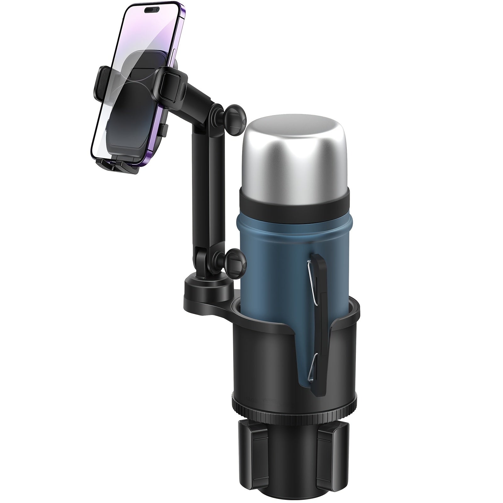 TEMU Car Cup Holder Extenderadjustable Dock With Phone Holder Car Cup Holder Phone Holder Is Compatible With All Iphone Smartphones