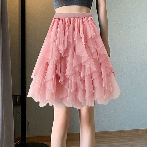 Corduroy Tulle Knee Length Long Adult Tutu Layered Short Prom Party Midi Formal Skirts for Women