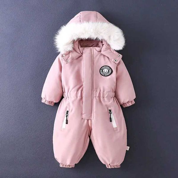 Down Coat Winter Baby Clothes Thicken Warm Jumpsuits Snowsuits Girl Boy Hooded Jacket Waterproof Rompers Ski Suits Kids Coat Outerwear H2411