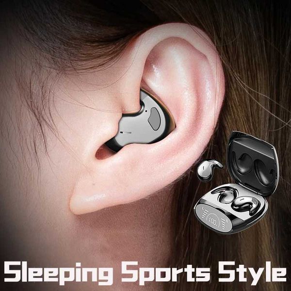 SK Ultra-thin Sleep Headphones 5.3 Wireless BT Headset Invisible Earbuds Hidden In Ear Button Sports Earphones Waterproof M240907