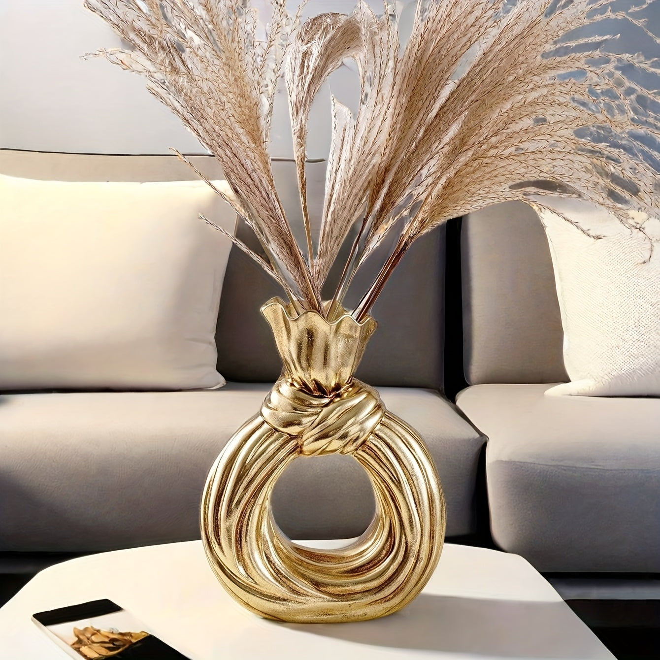 TEMU 1 Resin Decorative Bottle - Ideal For Decor, A Minimalist Nordic Bohemian Style Vase For , Featuring A , Suitable For Use As A Vase Or As A