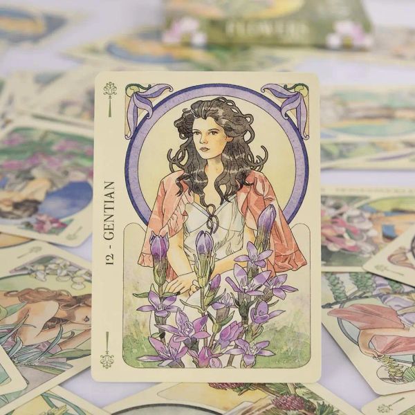 New Flowers Oracle Tarot Cards PDF Guidebook Full English Tarot deck board games for women party family playing games card