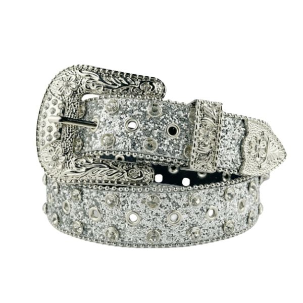 women belt Rhinestone-Embellished Punk Design Women&#039;s Belt for Girl&#039;s Denim Wear