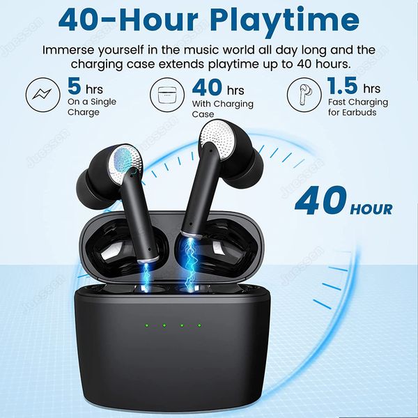 J8 ANC TWS Bluetooth Earphones Wireless Active Noise Cancelling Headphones Latency mic ENC Earbuds With Mic With Microphone earbuds headphon