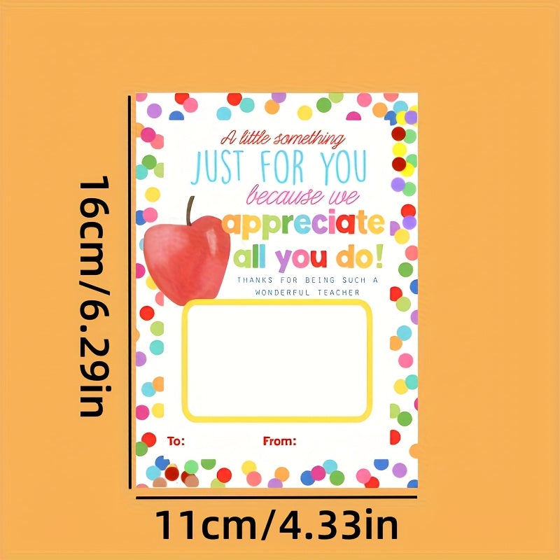 TEMU 5 Sheets Teacher Thank You Letter Gift Card Holder - A Small Present For End-of-year, & Assistant Teacher Week