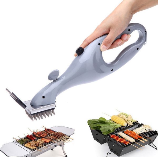 BBQ Tools Accessories Cleaning Brush Stainless Steel Fume Stain Grill with Steam Powered Kitchen 230414