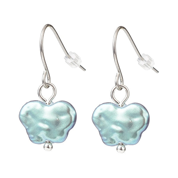 Boucles d'oreilles pendantes papillon en perles de plastique