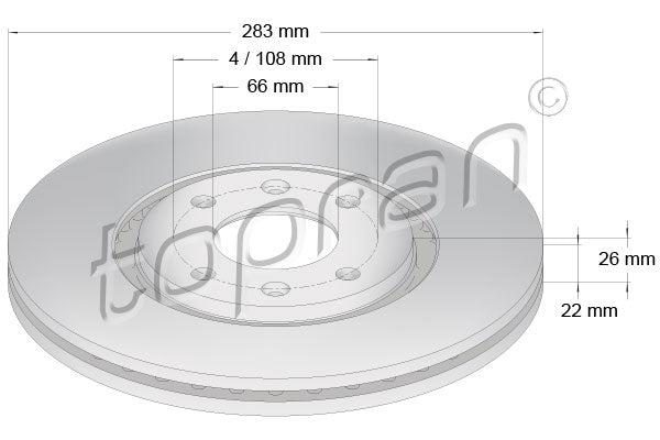 Brake Disc TOPRAN 720 245