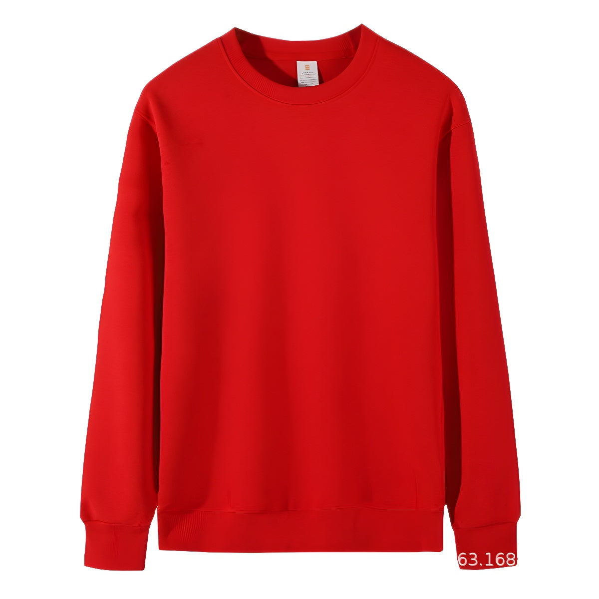 (2) Autumn and winter heavyweight Chinese cotton round neck long-sleeved bottoming shirt solid color collar sweatshirt
