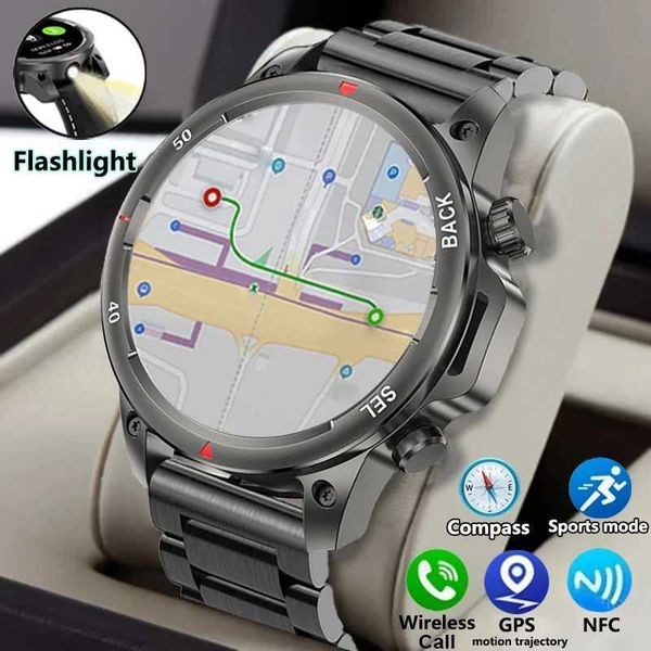2024 NOVO NFC Mens Smart Watch Chamada LED Sports Smart Watch Taxa Sleep Sleep Health Temperation Monitoring Smartwatches Z241218