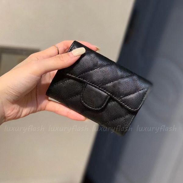 Mini Coin Purses Wallets for Women Designer Fashion Short Wallet Fashion Classic Credit Cards Holder Caviar Sheepskin Holders Pocket Bags Ge