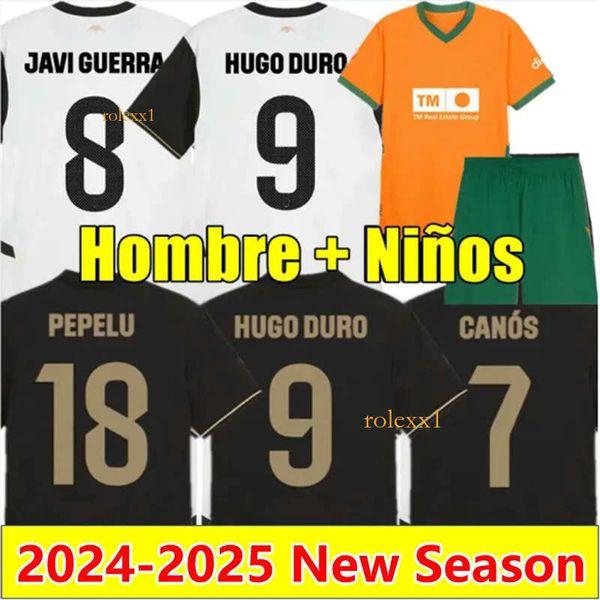 24 25 Valencias soccer jerseys DURO G. camisetas de futbol A.ALMEIDA Gaya PEPELU football shirts 2024 2025 CANOS JAVI GUERRA FRAN PEREZ men