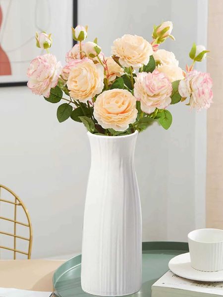 Vases Home ins wind plastic vase living room fall-resistant simulation vase decoration Creative simple vase A model one z241212
