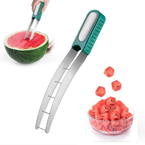 Watermelon Cutter 304 Stainless Steel Watermelon Artifact Slicing Knife Corer Fruit And Vegetable Tools kitchen GadgetsXJ240903