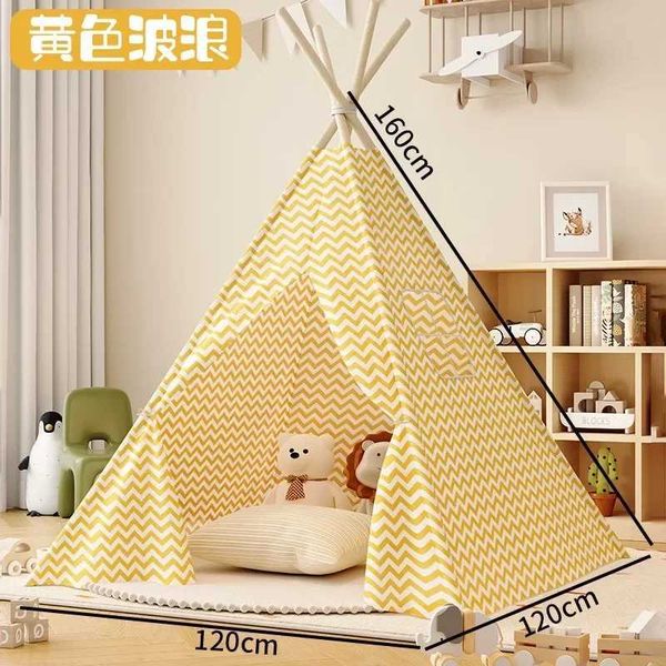 Childrens Tent Indoor Family Game House Childrens Wigwam Portable Folding Tipi Teepee Girls and Boys Castle Game Tent W241230