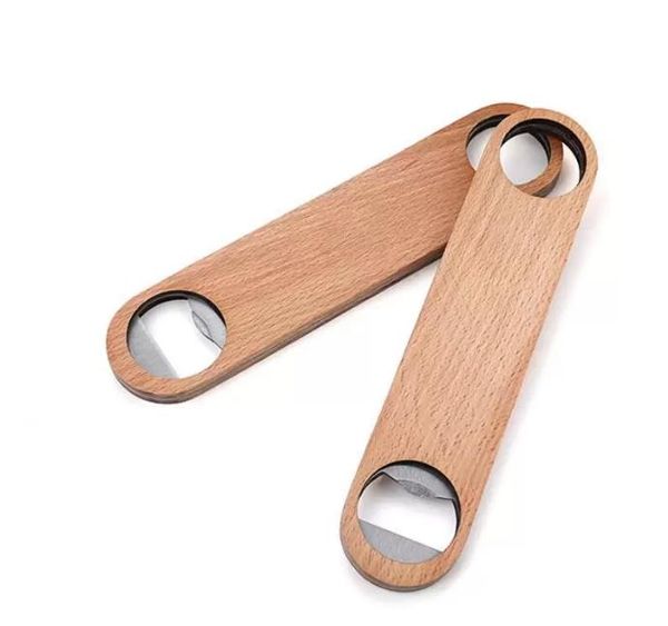 Big Wood Handle Bartender Bottle Openers Wine Beer Soda Glass Cap Bottle Opener Kitchen Bar Tools Factory Wholesale