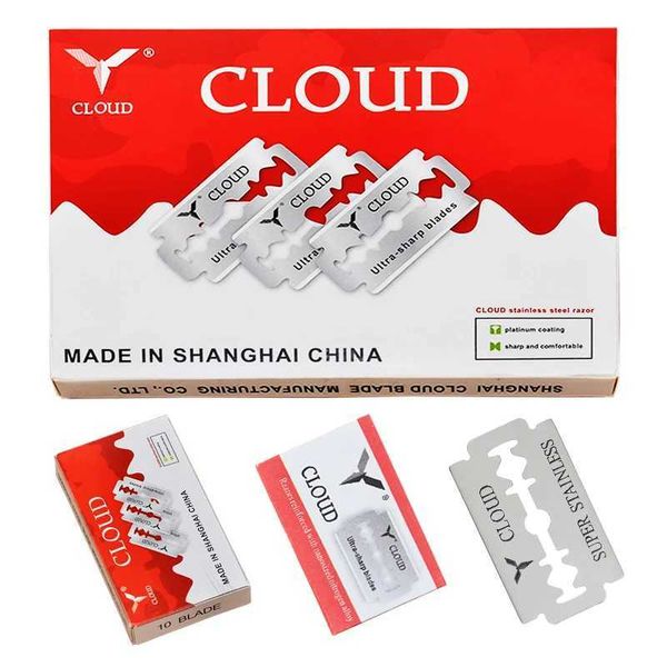 Meisha 00pcs double-sided shaver blade stainless steel shaver blade mens double-sided shaver sharp thin blade facial care C00AW241211