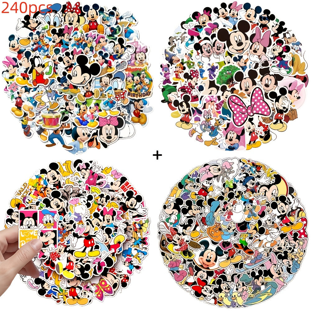 TEMU 240pcs Stickers, , , Donald Duck, Daisy, Etc. Mixed Stickers, Suitable For Notebooks, Tablets, Laptops, Water Bottles, Skateboards, Suitcases,