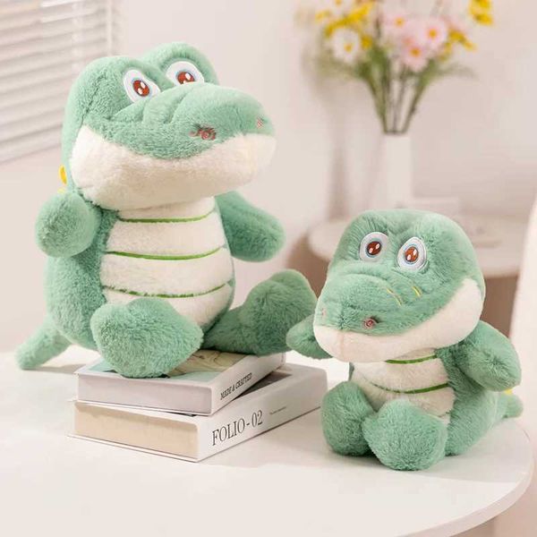 Plush Dolls New Green Crocodile Plush Toy Soft Stuffed Alligator Animals Doll Lovely Cartoon Toy Friend Birthday Gifts Surprise Present z241