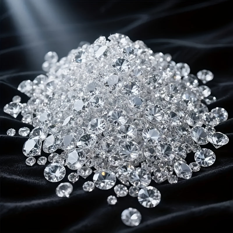 TEMU 4900pcs Lab- Diamond-like Brilliance - Acrylic Gemstones, 4 Sizes For Wedding Centerpieces, Vase Fillers, Table Decor - Diamond Alternative,