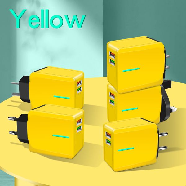 PD12W Home Charger 5V 2A Travel Charging Multi Port Adapter Dual USB Mobile Phone Chargers