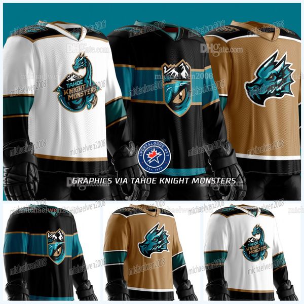 Tahoe Knights Monsters ECHL Hockey Jerseys Custom Any Number Any Name Stitched Embroidery
