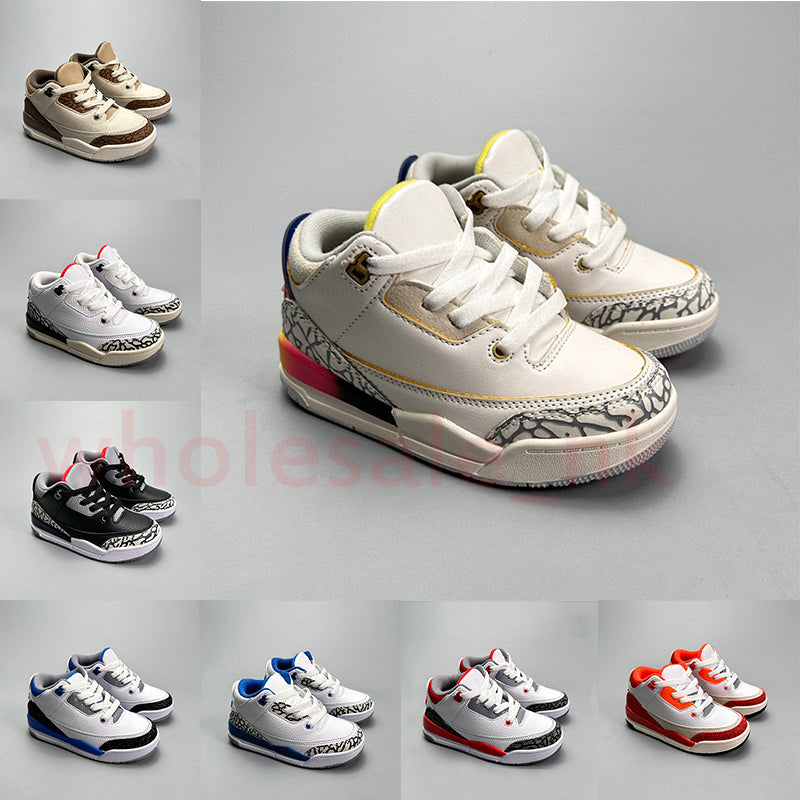 designer big kids shoes toddlers boys girls 3 3s Basketball Shoes boys girls children infant Sneakers Baby Trainers Outdoor shoes Size 25-35
