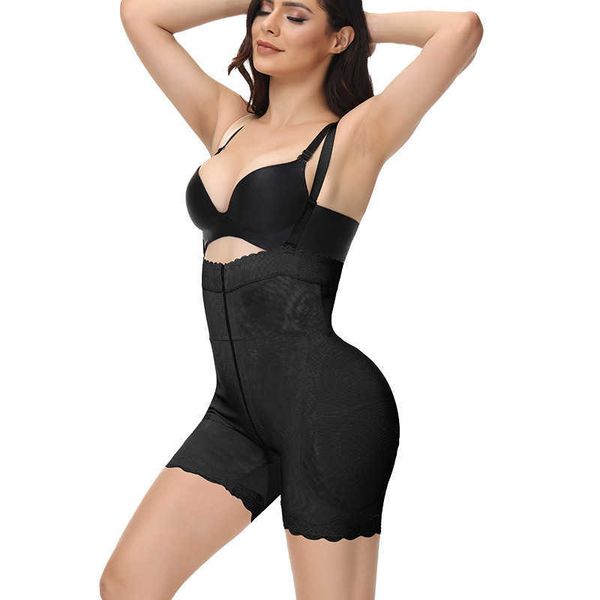 Waist Tummy Shaper New Style Suspender Buttocks Shaping Pants with Buckle Zipper for Belly Tightening Beautification Breathable Jumpsuit Lif