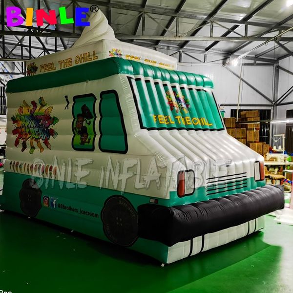 wholesale Customized mobile portable giant inflatable ice cream truck stand pop up car tent for advertising 002