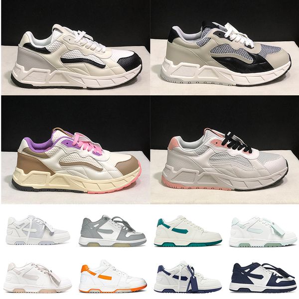 Platform Offs Low Out Of Office Sneaker top Designer Casual Shoes Women Mens Luxury For Walking Loafers Trainers Calf Leather Sneakers Chaus