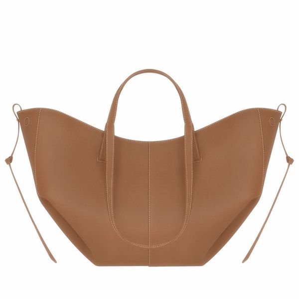 Designer Polen Le Cyme Mini Tonca Textured Duo Shoulder Camel Numero Un Nano Ma Tote Women Cross Body Bags Lady Handbag Leather Bag Half Moo