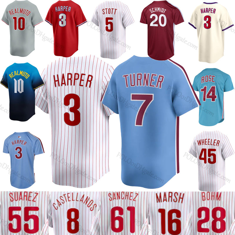 2025Custom Baseball 34 Bryce Harper Clemens Sosa Men Women Youths Jersey