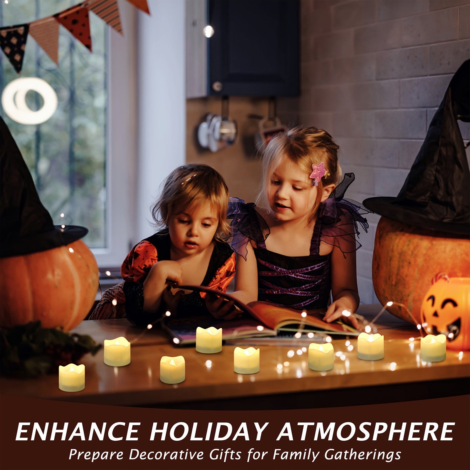 TEMU Lights Candles Battery Operated Candles With 6h Timer, Auto On Daily, Flameless Led Tealight Votive Candles For Table Centerpieces, Lantern,