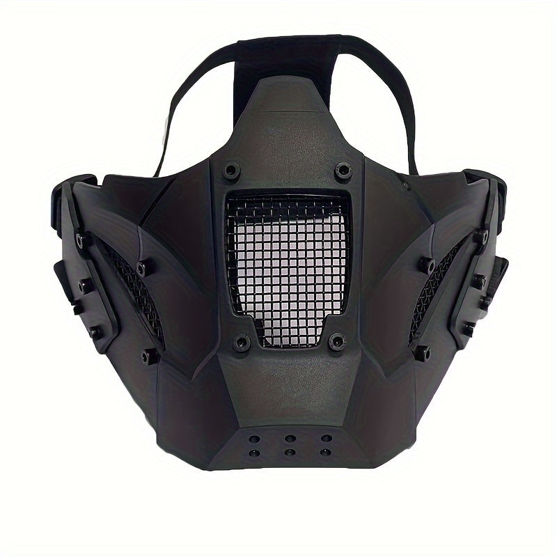 TEMU Cyberpunk Cool Futuristic Mask, Full Face Mask Cosplay Photo Props, Rave Party Supplies, Gift & Collection, Men's Breathable Mask, Halloween