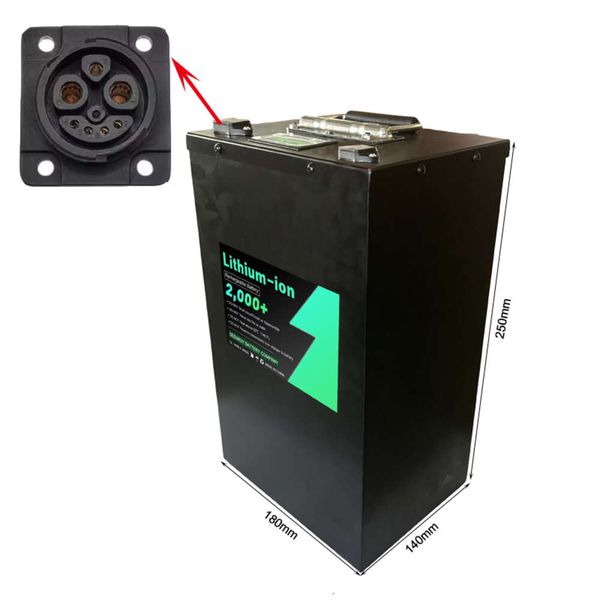 72V 30AH Li-íon com carregador Bateria de polímero de lítio para bicicleta de bicicleta Scooter E-Bike integrado M23 2+1+5 Conector