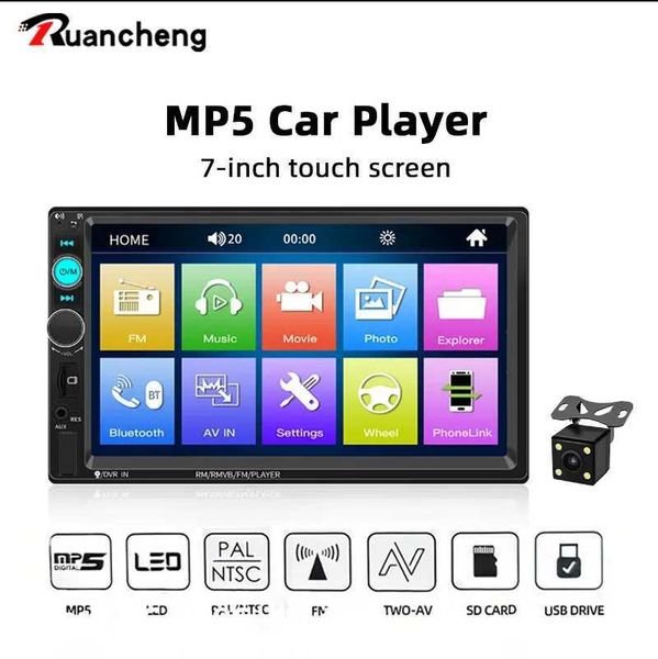 Other Electronics 2inch car radio 7inch highdefinition automatic radio multimedia player 2DIN touch screen automatic audio car stereo MP5 Bl