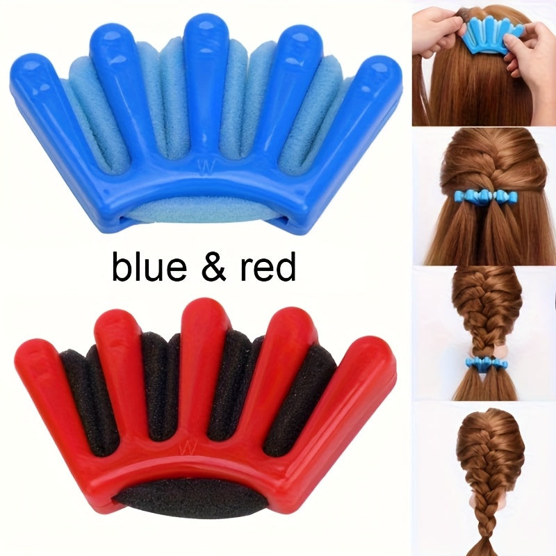 TEMU Diy Sponge Hair Styling Tool, Maker For Women And Girls, Braid Weaving Accessory For Stylists, Twist Braid Weaving Tool Suitable For Brides