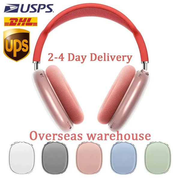 For Airpodspro Max Bluetooth Earbuds Headphone Accessories Transparent TPU Solid Silicone Waterproof Protective Case AirPod Maxs Headphones