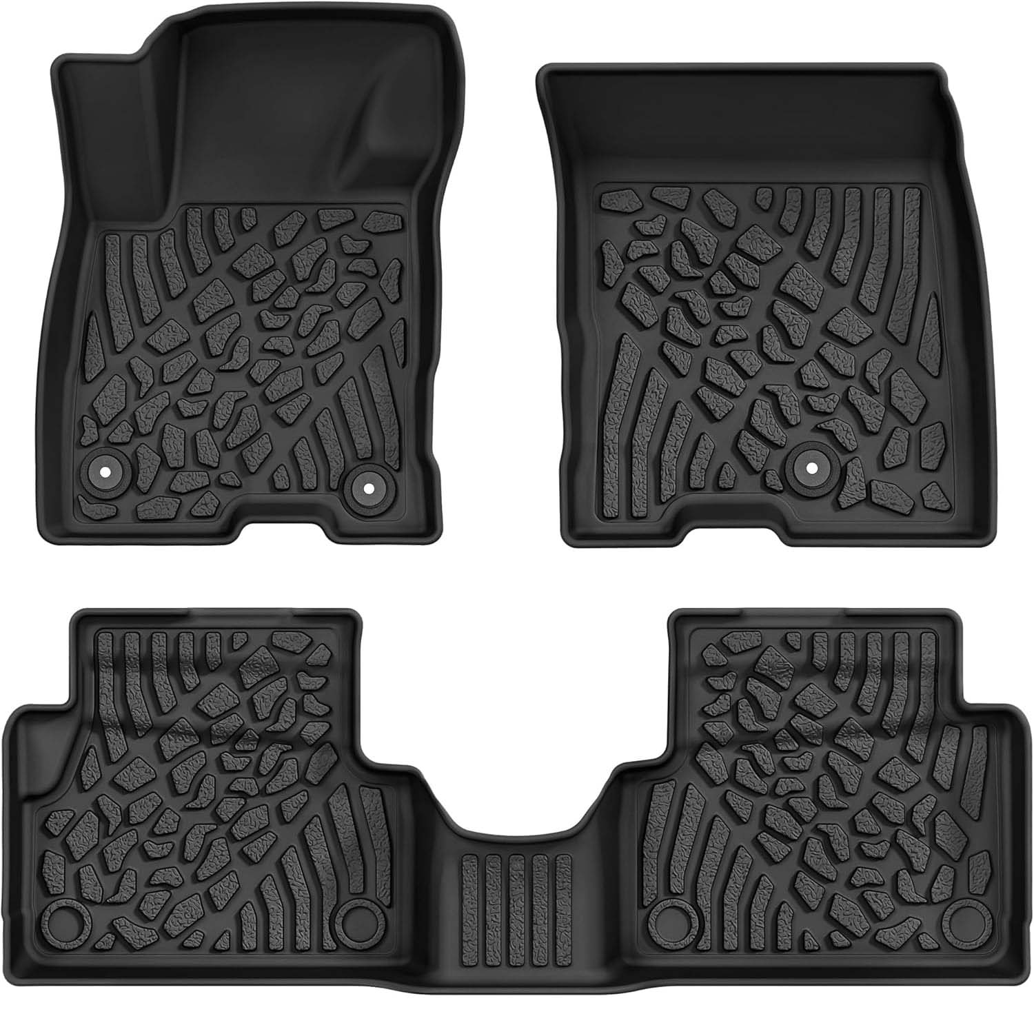 YITAMOTOR All-Weather Floor Mats for 2022-2025 Ford Maverick Hybrid – Custom Fit TPE Liners (1st & 2nd Row)