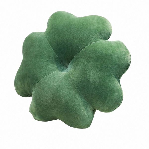 ornamental Four-Leaf Clover Plush Pillow Wide Use Throw Pillow Ultra Soft Plush Seat Cushion Household Accessory i8vG#