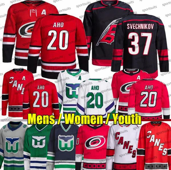 20 Sebastian Aho Reverse Retro hockey jersey hurricanes jersey 24 Seth Jarvis Andrei Svechnikov Ron Francis hartford Seth Jarvis Martin Neca