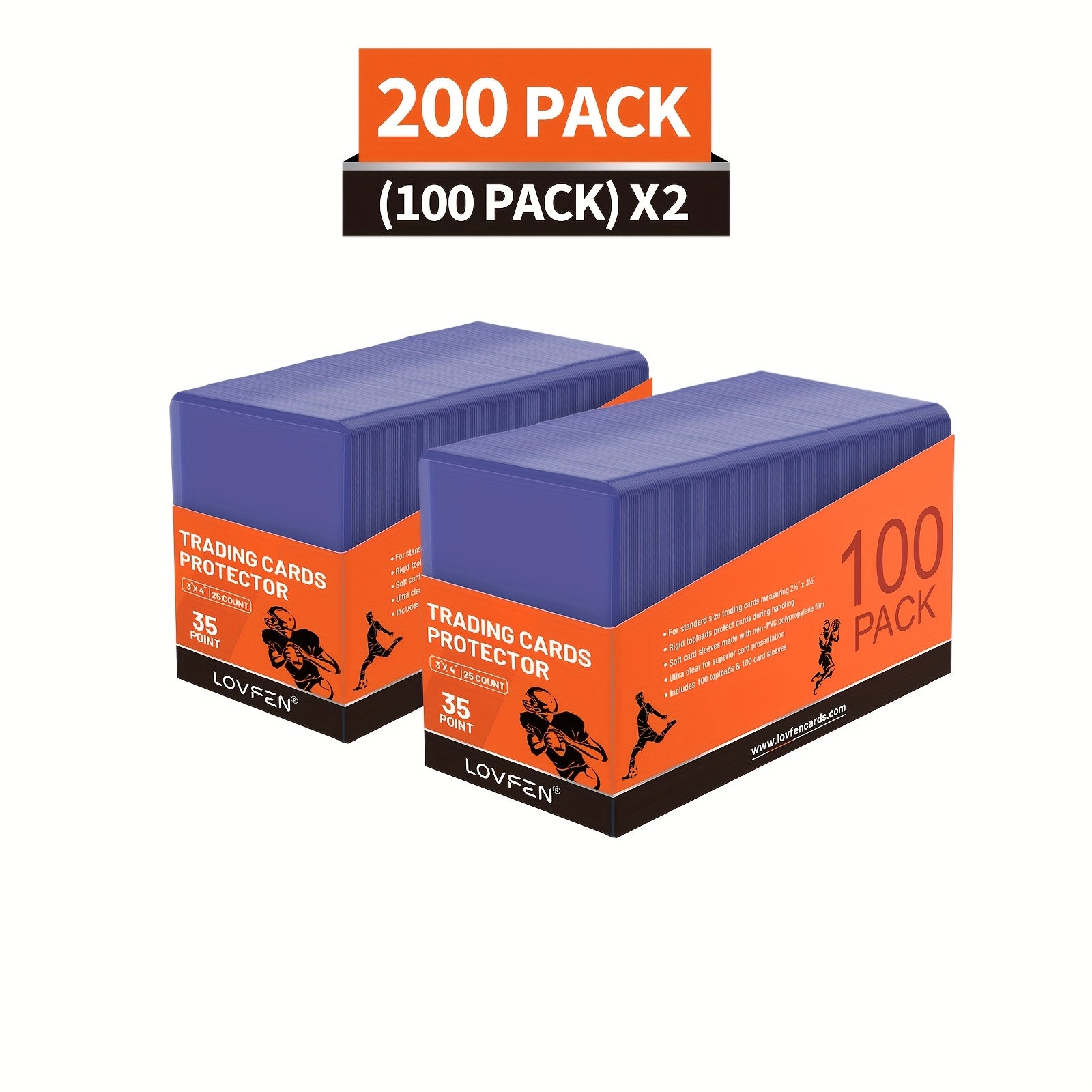 TEMU 200ct Top Lovfen 3 "x 4", Baseball Card Protective Case Hard Plastic, Used With Trading Card Sports Card Holder, Suitable For Collection,