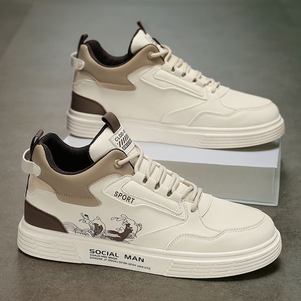 New designer high top board shoes men&#039;s winter leather waterproof casual trend versatile new youth sports