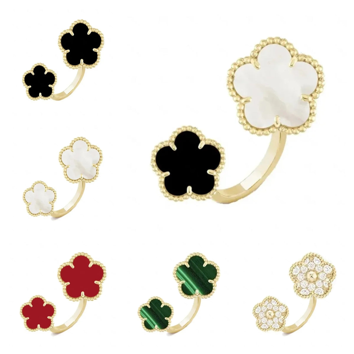 designer ring diamond ring jewelry woman designer clover ring stainless steel jewellery Casual Daily Outfit silver ring 925 gold ring women 18k ring