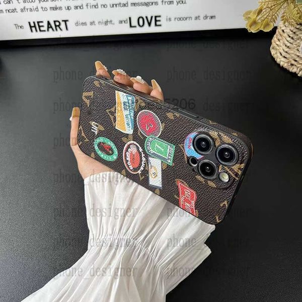 Designer Leather iphone 16 15 14 13 12 11 Pro Max 16ProMax 16pro plus Classic Letter Design Back Shell With Card Holder Package Mobile Cover