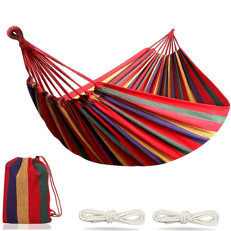 TEMU Ultra Double Brazilian Hammock - Xl Wide 2 Person Soft Woven Fabric - Long Hamaca Swing Bed For Backyard Patio Or Porch - Outdoor - Includes 2