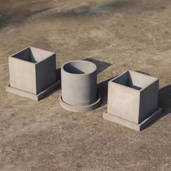 Silicone Molds For Concrete Cement Pots DIY Round Planter Pot Mold Garden Vase Plaster Gypsum Pen Container Molds