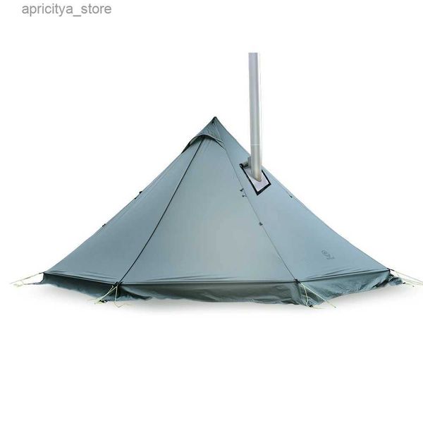 Tents and Shelters Aricxi 3-4 person ultra light outdoor camping tent 20D silicone nylon pyramid tent large cordless tent backpack hiking te