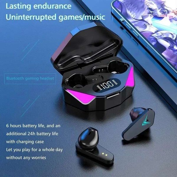 X15 TWS Gaming Wireless Bluetooth Earphone With Mic Bass Audio Sound 9D Stereo Music HiFi Headset For Gamer All Phones
