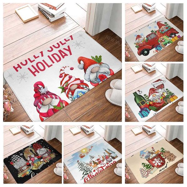 Christmas series anti slip shower mat bathroom carpet shower mat home decoration floor mat kitchen living room door mat X241024